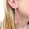 Boucles d'oreilles Boucles d'oreilles souples, or jaune, diamants, saphirs roses. 58 Facettes 34082