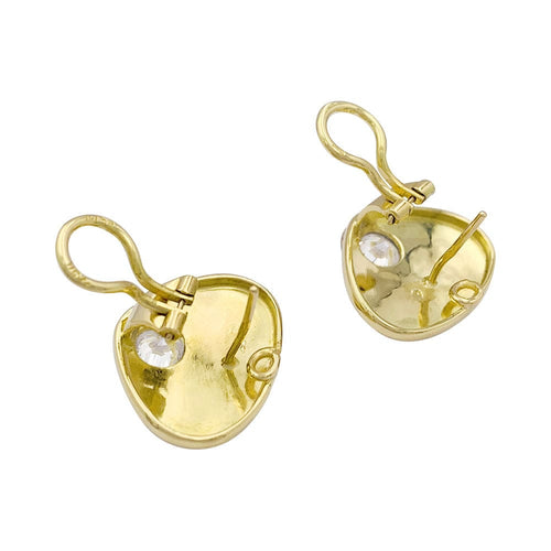 Boucles d'oreilles Boucles d'oreilles modernistes or jaune, diamants. 58 Facettes 33617