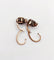 Boucles d'oreilles Dormeuses victoriennes or rose et diamant 58 Facettes A05396
