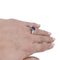 Bague 52 Bague saphir, platine et diamants. 58 Facettes 32357