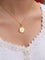 Pendentif AUGIS - Médaille Amour entourage coeur rubis Plus qu’hier moins que demain or jaune diamant rubis 58 Facettes J465