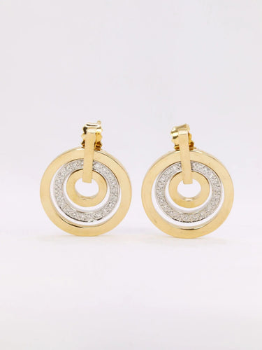 Boucles d'oreilles Boucles d'oreilles vintage or diamants 58 Facettes J444
