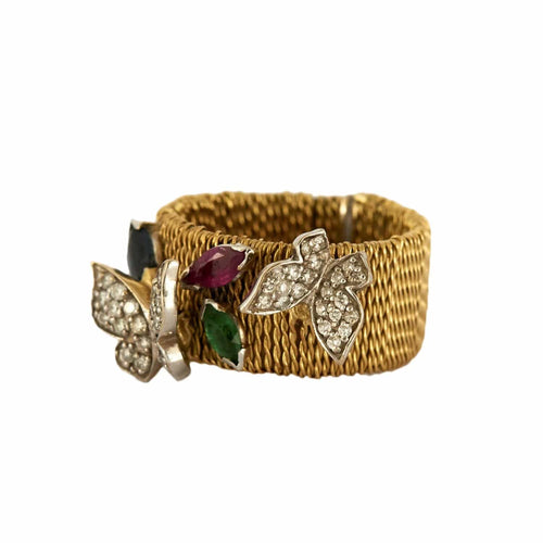 Bague BAGUE "BUTTERFLY" OR & PIERRES PRECIEUSES 58 Facettes BO/230098