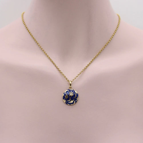 Pendentif Pendentif Galaxy Lune et Étoiles 58 Facettes