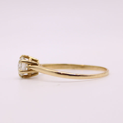 Bague 63 Solitaire or jaune 6 griffes diamant 58 Facettes