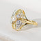 Bague 58 Bague Art Nouveau ancienne en or jaune/blanc 585, ornée d'une perle et de diamants. 58 Facettes