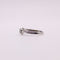 Bague Solitaire diamants et or blanc serti couteau et pavage sur le corps 58 Facettes