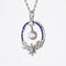 Pendentif Pendentif ancien platine saphirs et diamants 58 Facettes 24-305