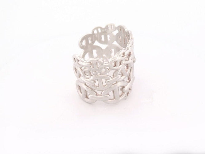 Bracelet bracelet HERMES chaine d'ancre enchainee tgm en argent 58 Facettes 259929