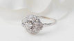 Bague 54 Bague Art Déco or blanc et diamants 58 Facettes 33025