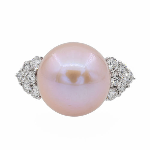 Bague 63 Bague Or blanc Perle 58 Facettes 3088472CN