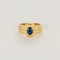 Bague 56,5 Bague or jaune, saphir et diamants 58 Facettes SMA0139