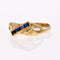 Bague 54 Bague or jaune saphirs calibrés 58 Facettes 21-675G