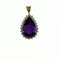 Collier Pendentif Or Blanc & Améthyste 58 Facettes