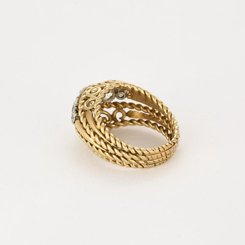 Bague 50 Bague en Or jaune & blanc 18k Diamant 58 Facettes CHAL0552