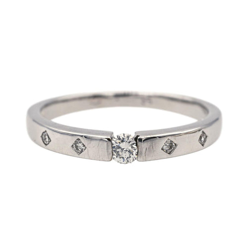 Bague 56 Bague Or blanc Diamant 58 Facettes 3904632CN