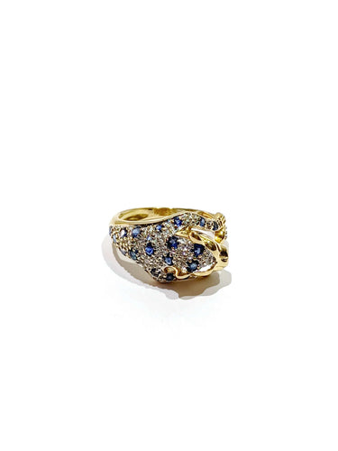 Bague 45 Bague Guépard diamants et saphirs 58 Facettes