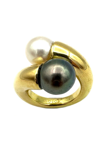 Bague 51 CARTIER. Bague "Toi et Moi" en or jaune 18K et perles 58 Facettes