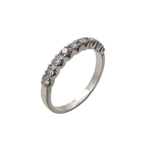 Bague 52 Bague Alliance en or blanc et diamants 58 Facettes