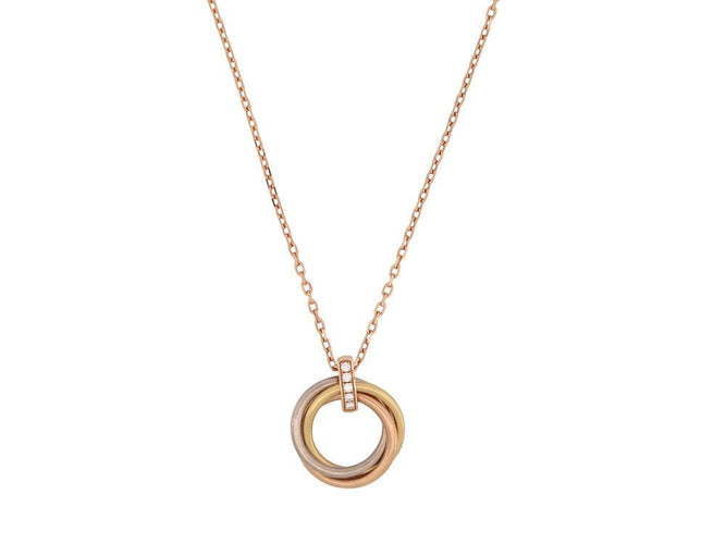 Collier collier CARTIER pendentif trinity mm 3 ors diamants or 18k 58 Facettes 265251