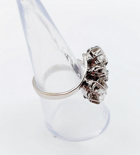 Bague 53 Bague toi et moi art déco en or blanc et diamants 58 Facettes A05504