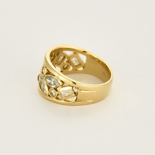 Bague 53 Bague en Or jaune et diamants 58 Facettes LJ 25- 291