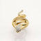 Bague Bague serpent or & diamants 58 Facettes