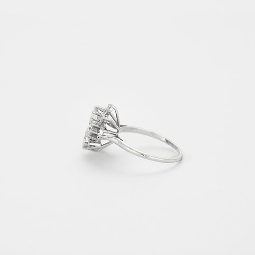 Bague 57 Bague ancienne Or blanc Diamants 58 Facettes 2331431