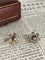Boucles d'oreilles Boucles d'oreilles dormeuses anciennes or rose et argent 58 Facettes