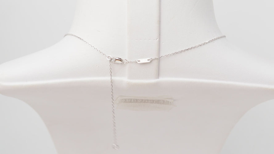 Collier DIHN VAN - Collier Le Cube diamant en or blanc 58 Facettes 32661