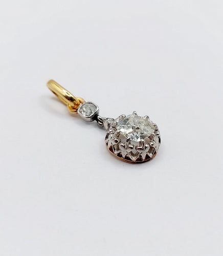 Pendentif Pendentif antique taille ancienne en or 18k et platine et diamants 58 Facettes A06669