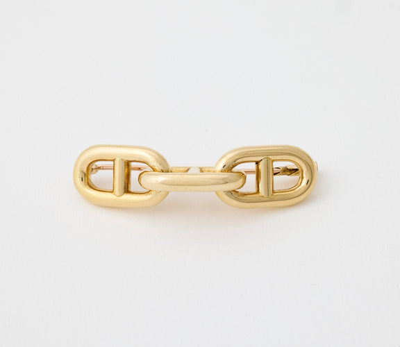 Broche Hermès - Broche Vintage Chaîne d'Ancre Or Jaune 58 Facettes