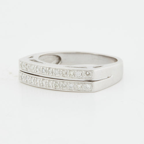 Bague 51 Bague Or Blanc - Diamants 58 Facettes RÉF 8033/18