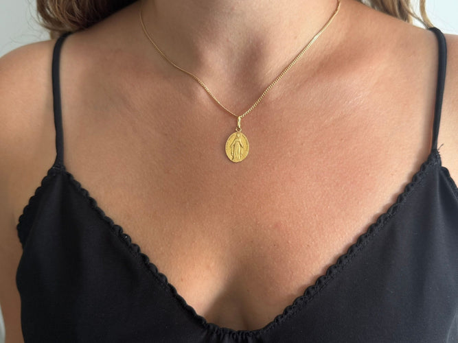 Pendentif Médaille miraculeuse en or jaune 58 Facettes