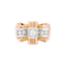 Bague 61 Bague « Tank » or rose, or blanc, diamants taille 8/8. 58 Facettes 34638