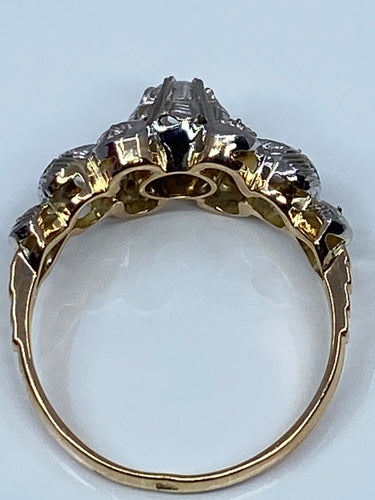 Bague 60 Bague jonc en Or blanc rubané & Diamants 58 Facettes
