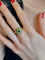 Bague 54 BAGUE MARGUERITE ÉMERAUDES ET DIAMANTS 58 Facettes 087031
