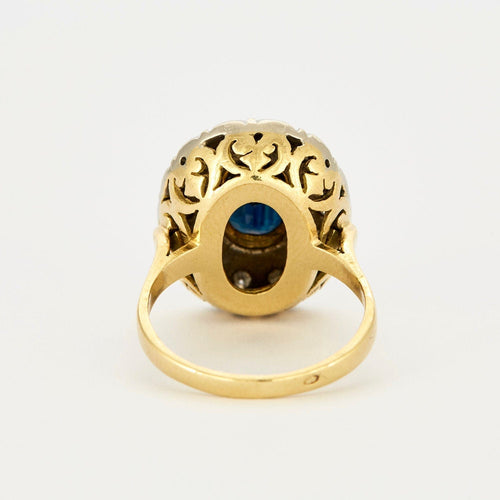 Bague 52.5 Bague pompadour saphir et diamants 58 Facettes 127210110172