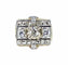 Bague 52 Bague Tank en or 18 carats et platine et diamants 58 Facettes AB517