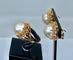 Bague 52 Bague et boucles d’oreilles en or jaune 18 carats et perles mabé. 58 Facettes AB309