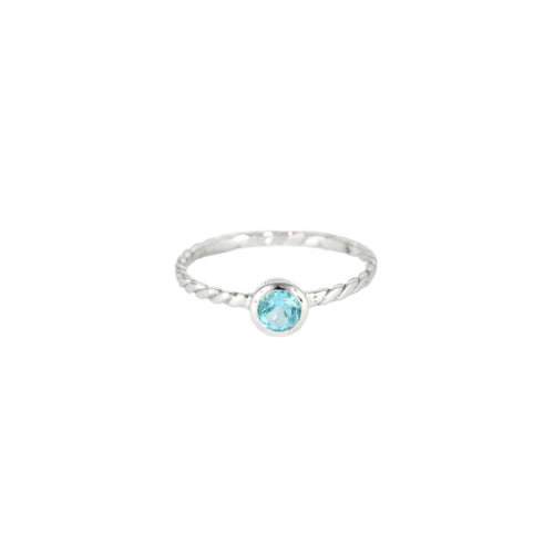 Bague Bague Topaze Bleue 58 Facettes