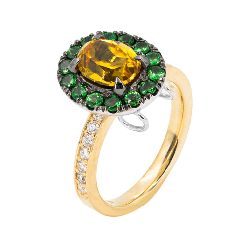 Bague 58 The Garden ring– Unique Creation by Gianpiero Casolani 58 Facettes GCR002