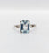 Bague 53 Bague cocktail art déco or blanc aigue marine 58 Facettes A05346