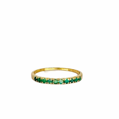 Bague 56 Bague en or jaune avec émeraudes 58 Facettes 2505016