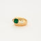 Bague Bague Jonc en or jaune sertie d'une Emeraude d'environ 2 carats et de 2 diamants 58 Facettes