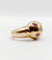 Bague 53 Bague art déco dôme bombé or rose diamant et rubis serti étoilé 58 Facettes A04368