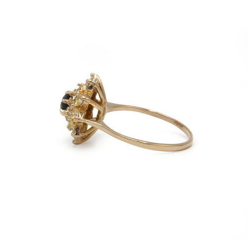 Bague 51 Bague Marguerite - Or rose, Diamants & Saphir 58 Facettes 250365R