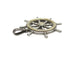 Pendentif rare vintage pendentif HERMES barre a roue en argent 800 & or jaune 18k 24.8 gr 58 Facettes 268491
