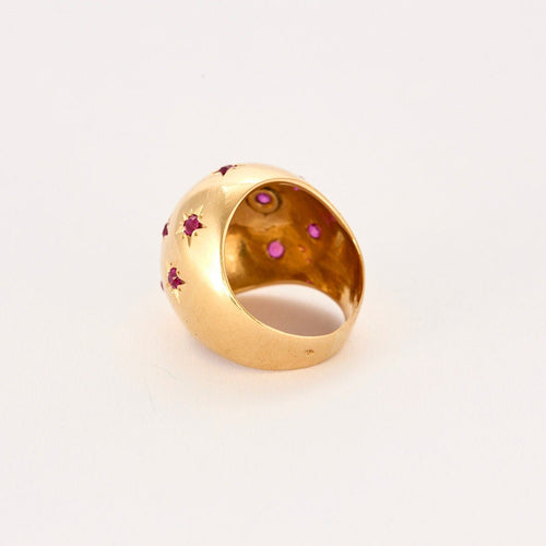 Bague 47 Bague or jaune, rubis en serti étoilé 58 Facettes MEA43001