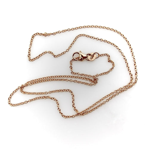 Collier Chaîne à maillons Belcher italiens en or rose 14 carats 58 Facettes A2003X